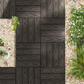 Placa wpc decking exterior 30x30 cm sistem interconectare click grosime 2.2 cm gri1
